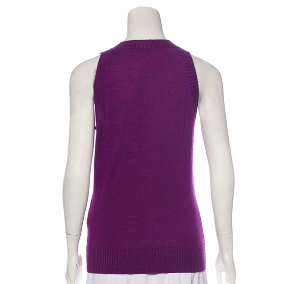 VTG D&G Cashmere Silk Sleeveless Deep V-Neck Top Shirt Knit Sweater Y2K Womens M - Picture 7 of 16